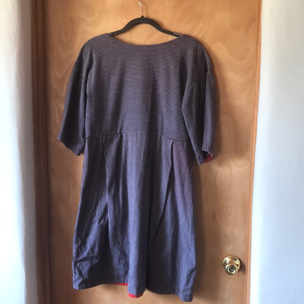 Cotton pinstripe day dress